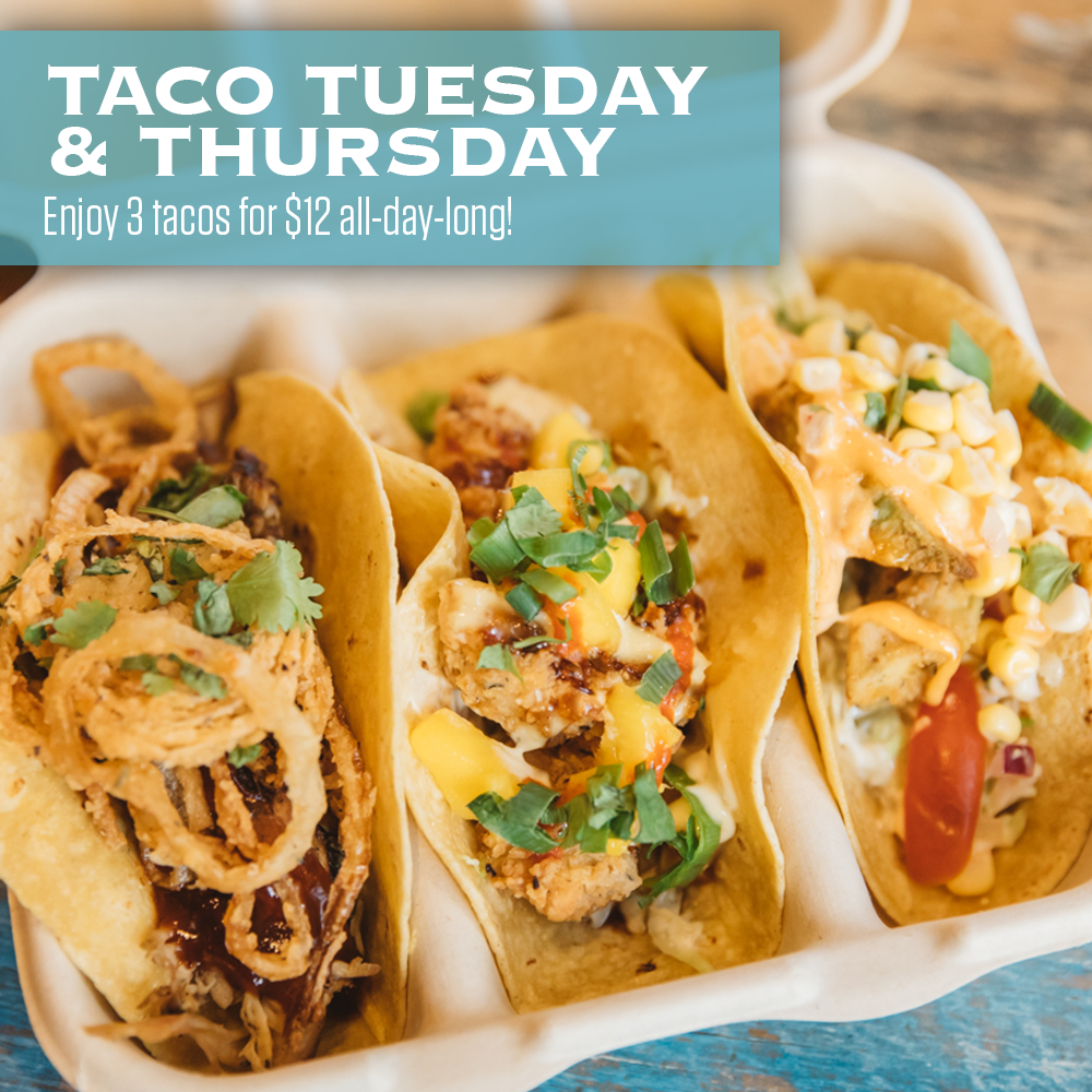 Taco Tuesday & Thursday Features 3 Tacos for $12